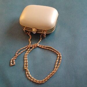 Nordstrom Vintage Clutch with Gold Chain